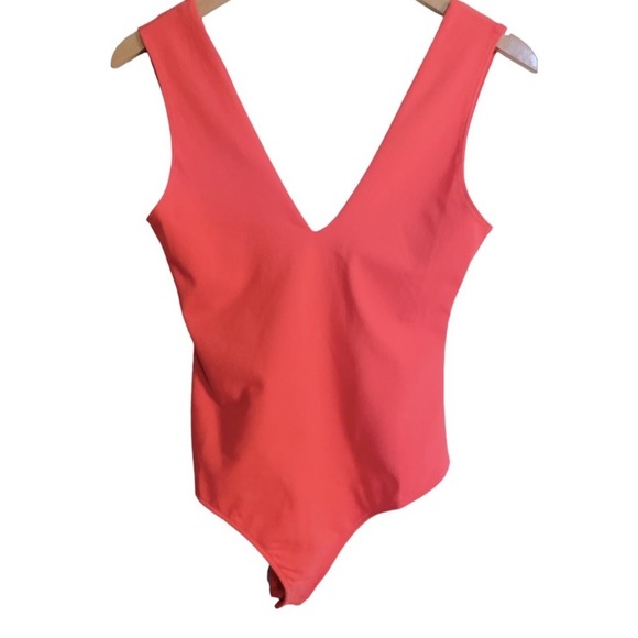 Free People Keep It Sleek Duo Bodysuit In Pink Poinsettia, Size XL, NWT - Picture 5 of 9